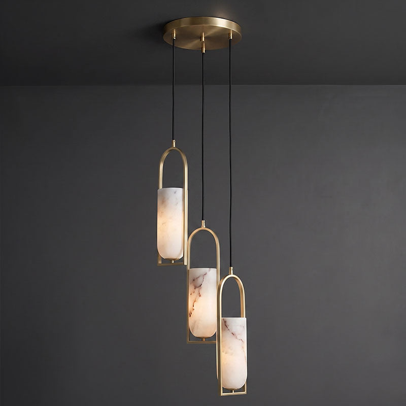 Melange Alabaster Cluster Chandelier