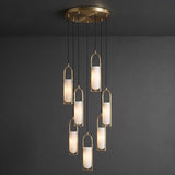 Melange Alabaster Cluster Chandelier