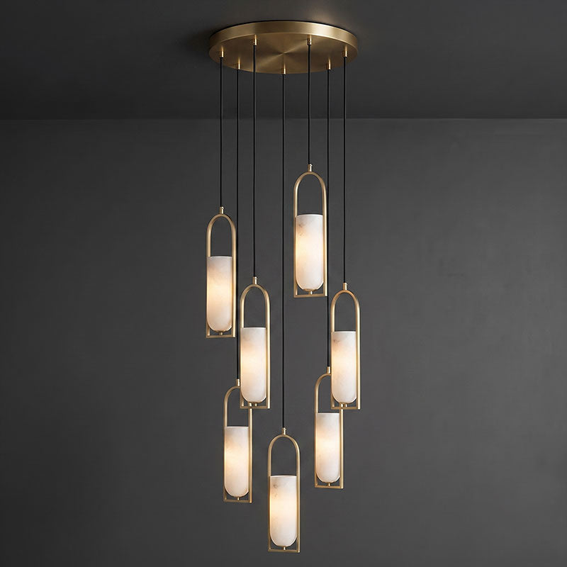 Melange Alabaster Cluster Chandelier
