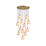 Natural Square Alabaster Chandelier