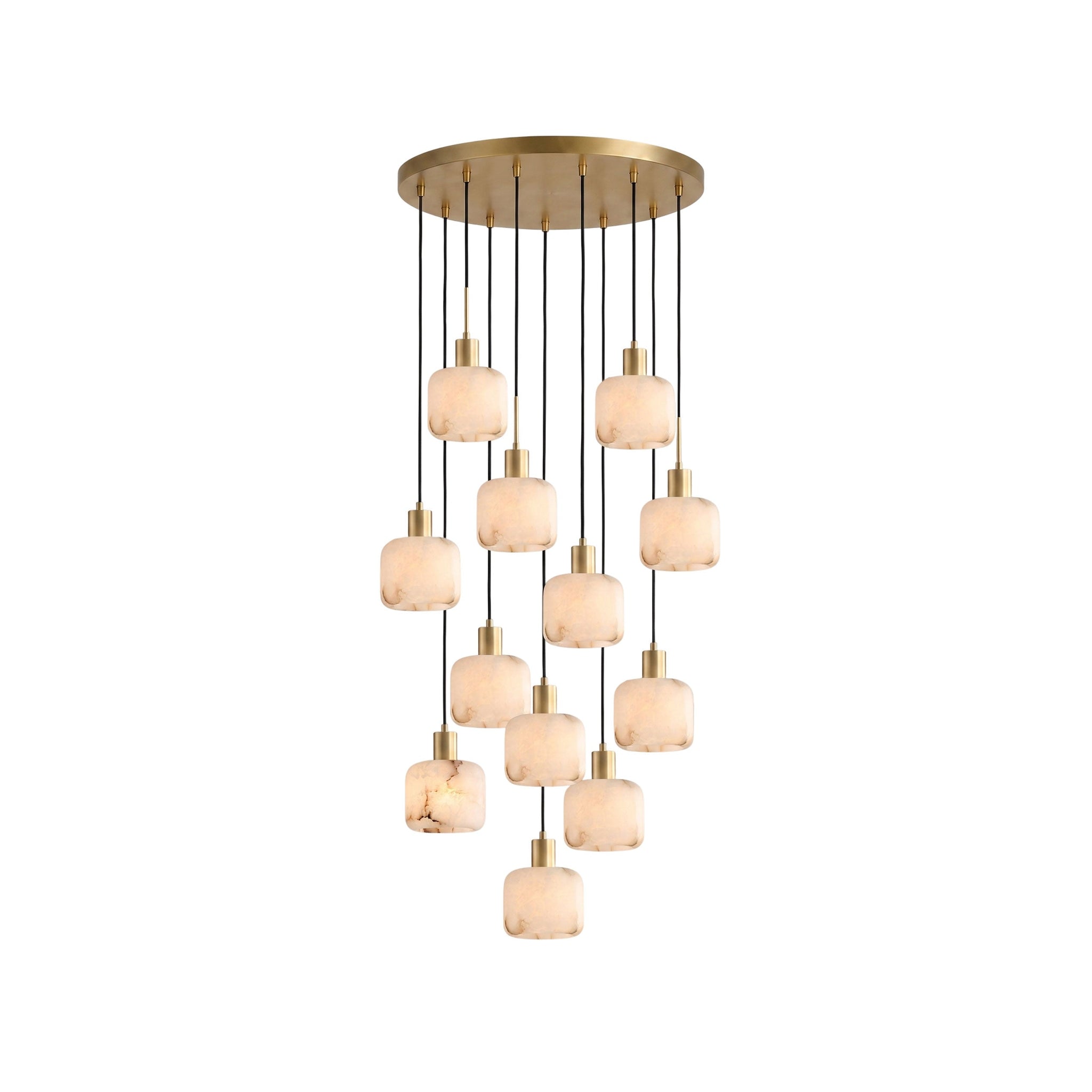 Natural Square Alabaster Chandelier