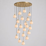 Natural Square Alabaster Chandelier