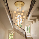 Natural Square Alabaster Chandelier