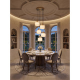 Natural Square Alabaster Chandelier