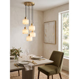Natural Square Alabaster Chandelier