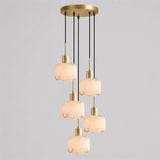Natural Square Alabaster Chandelier
