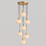 Natural Square Alabaster Chandelier