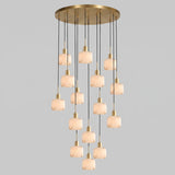 Natural Square Alabaster Chandelier