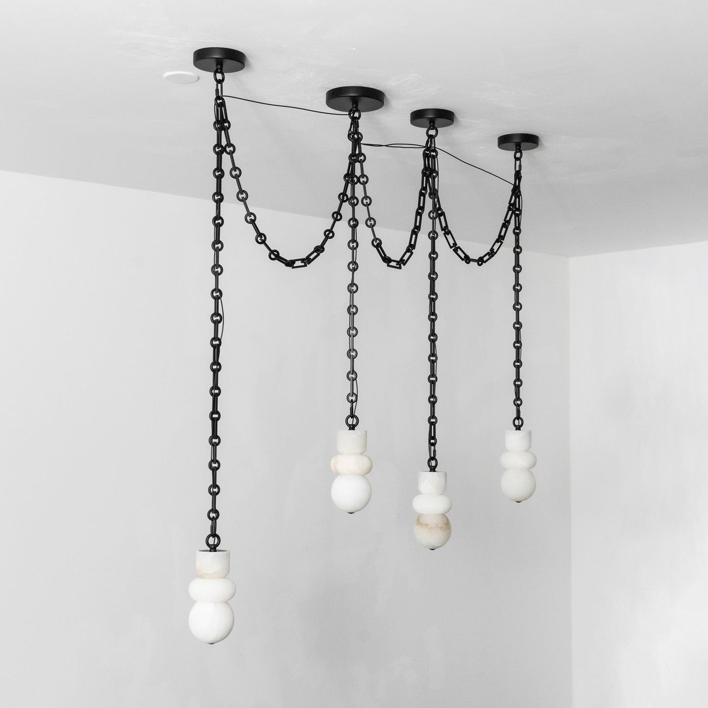 Orba Chain Alabaster Chandelier