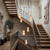 Orba Chain Alabaster Chandelier