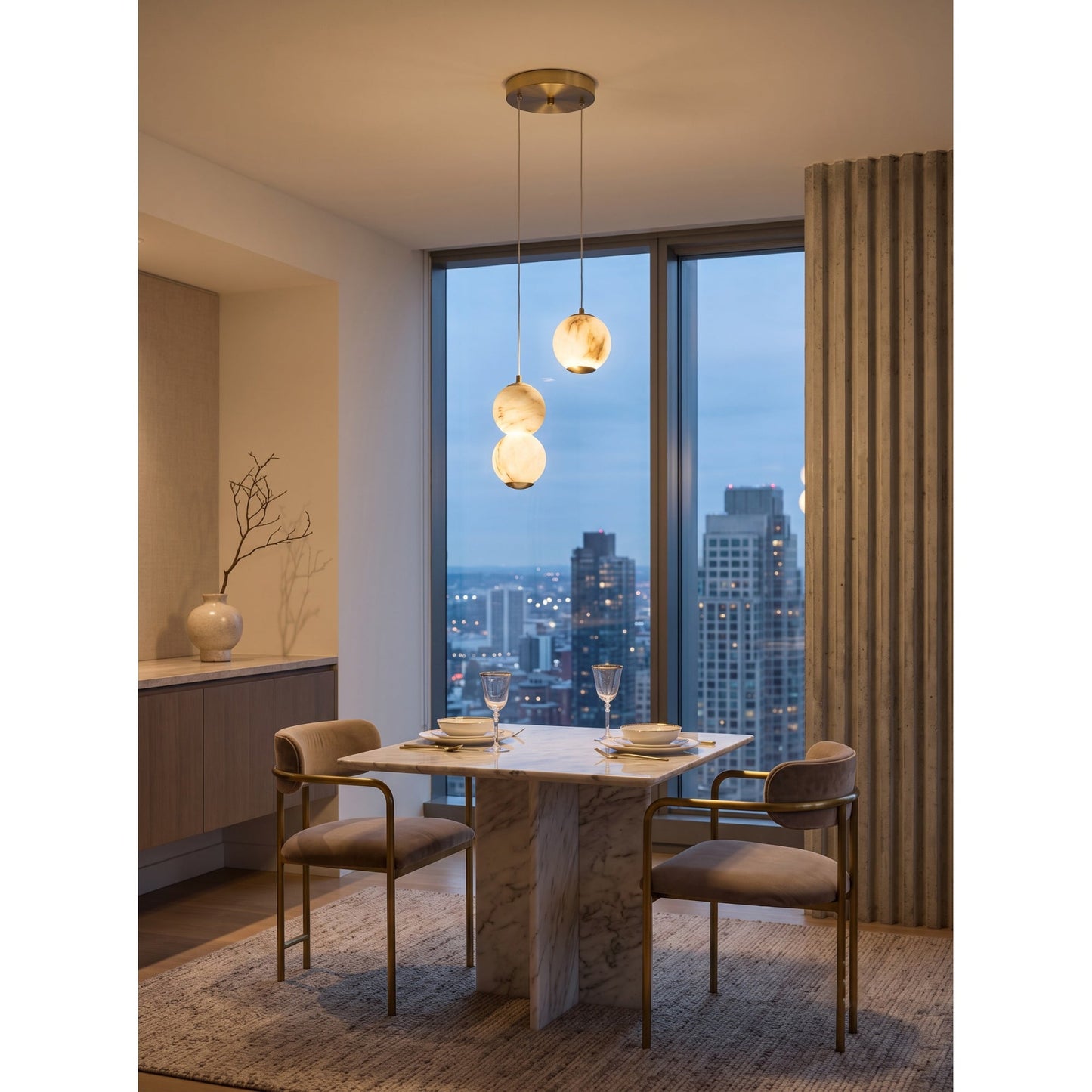 Pearl Alabaster Chandelier