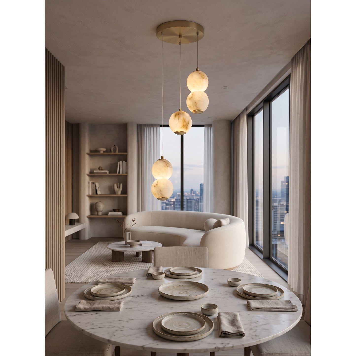 Pearl Alabaster Chandelier