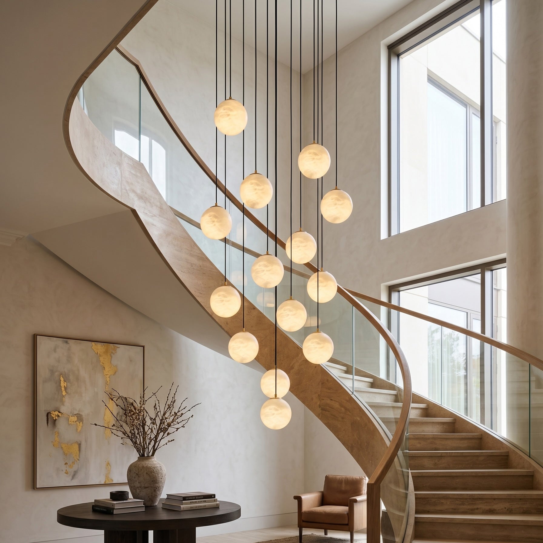 Savina Alabaster Chandelier