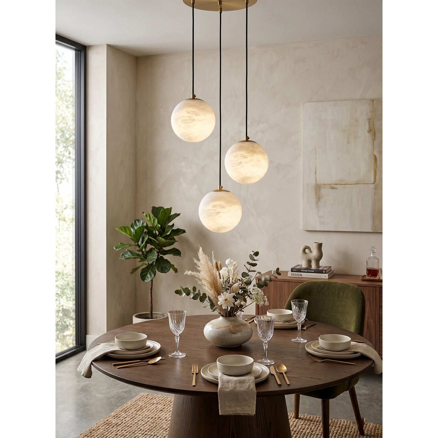 Savina Alabaster Chandelier