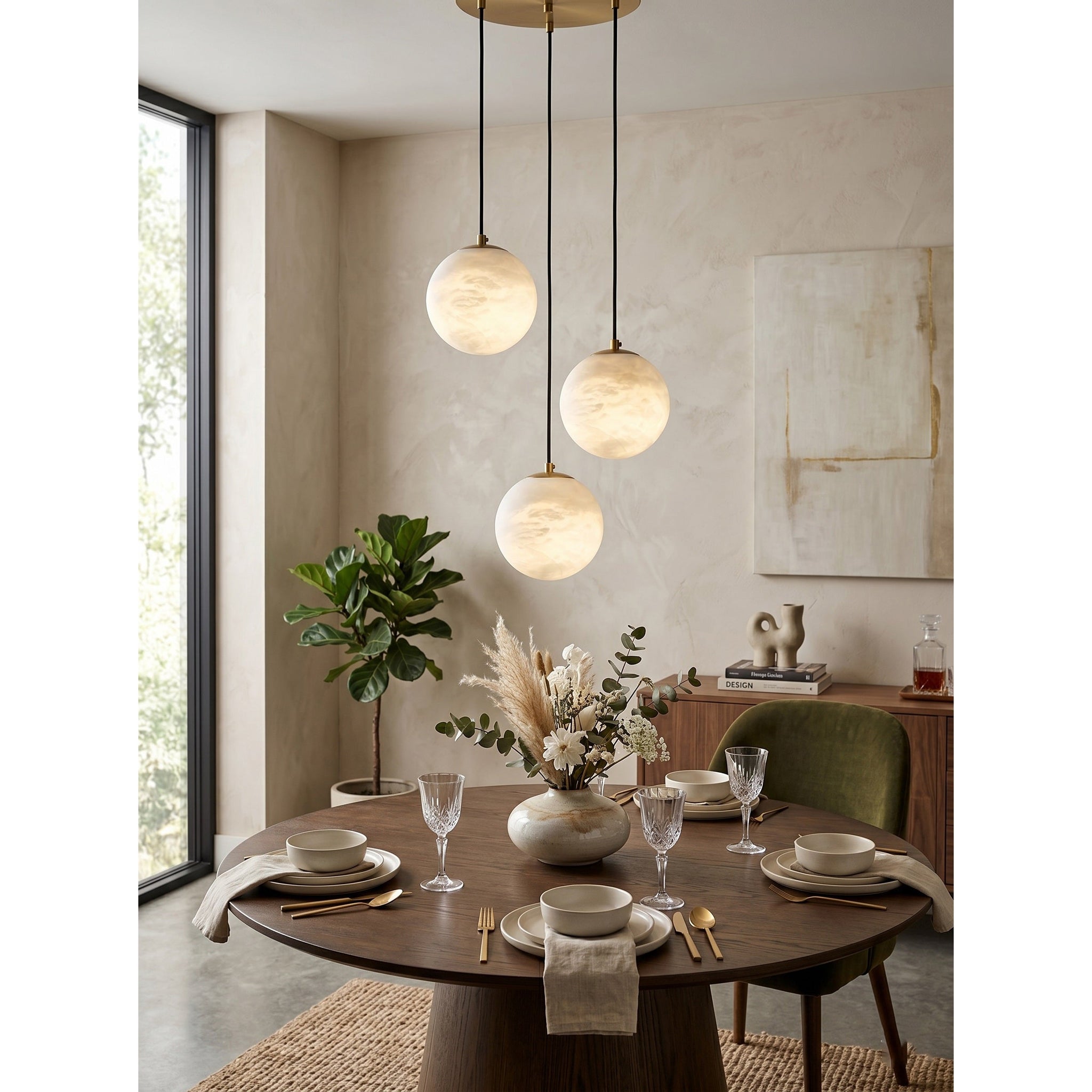 Savina Alabaster Chandelier