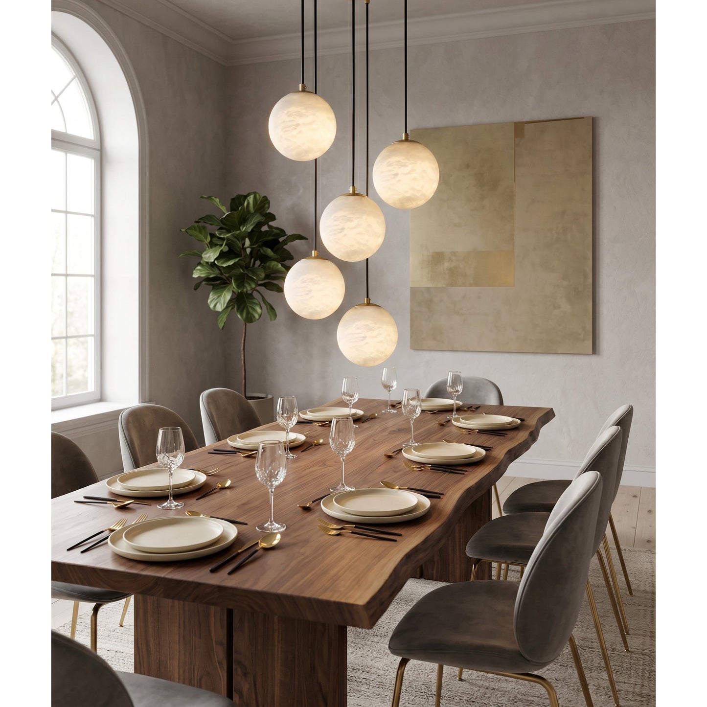 Savina Alabaster Chandelier