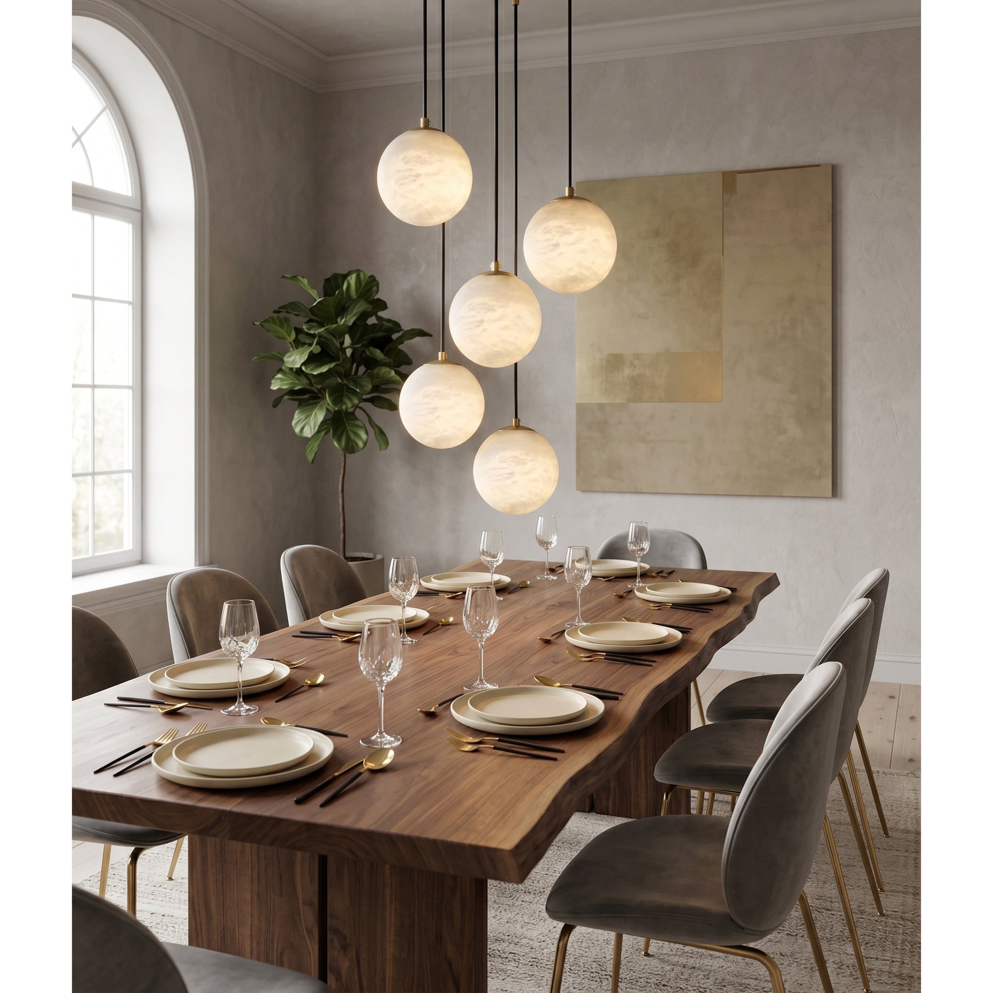 Savina Alabaster Chandelier