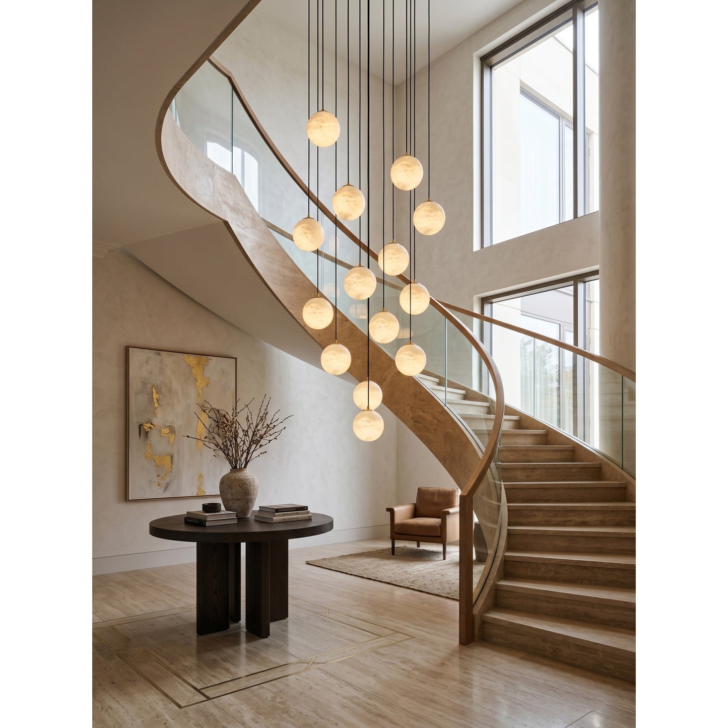 Savina Alabaster Chandelier