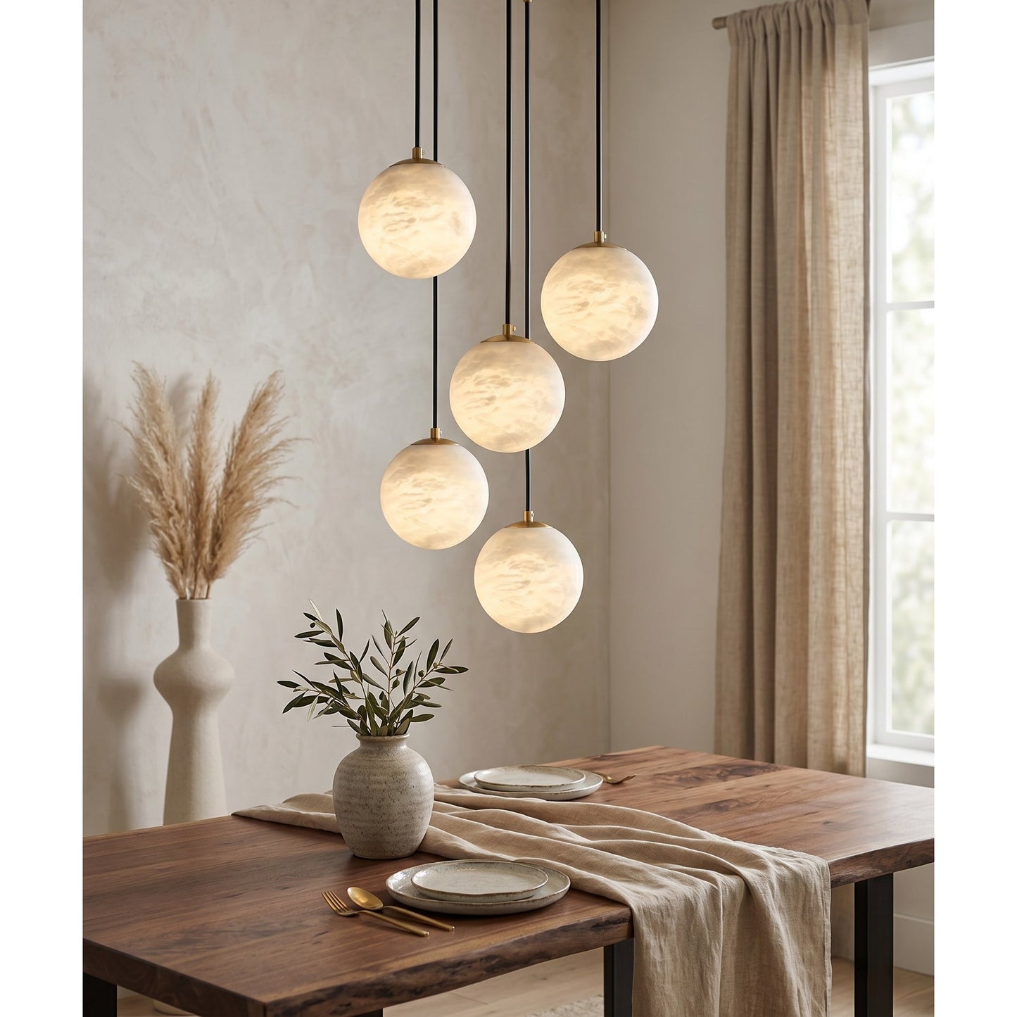 Savina Alabaster Chandelier