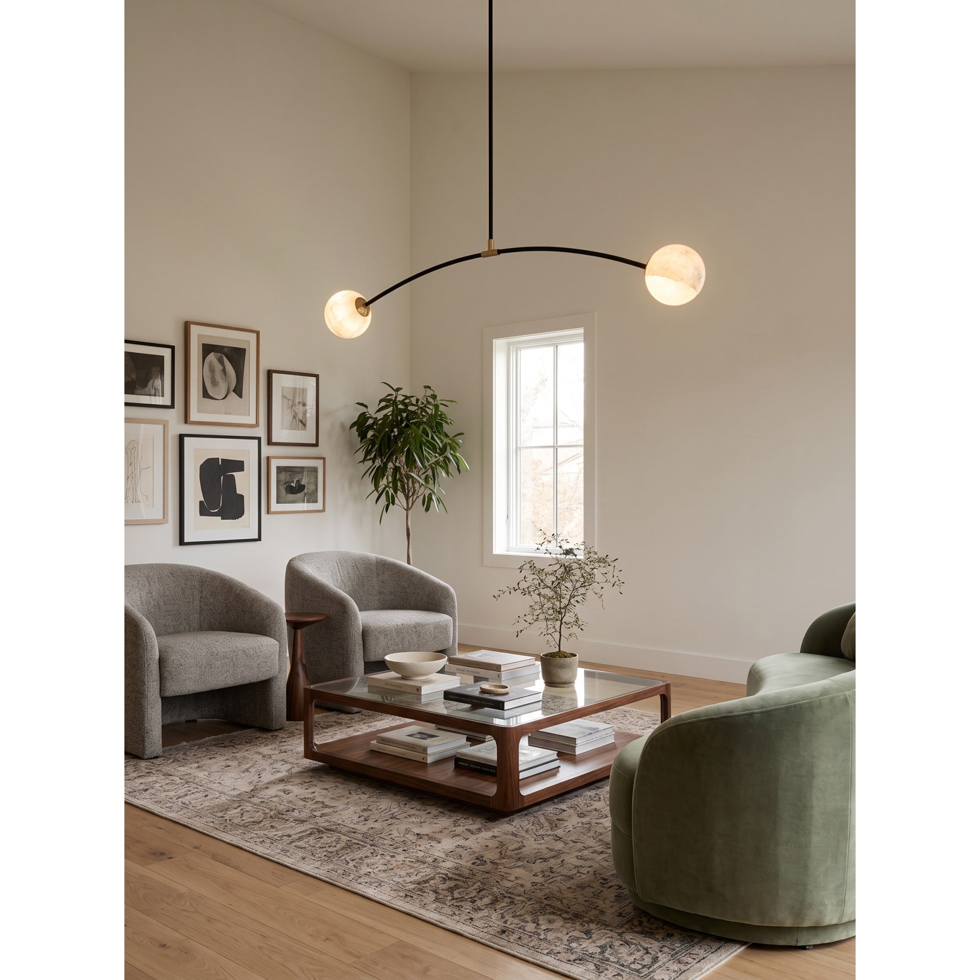 Traverse Alabaster Linear Chandelier