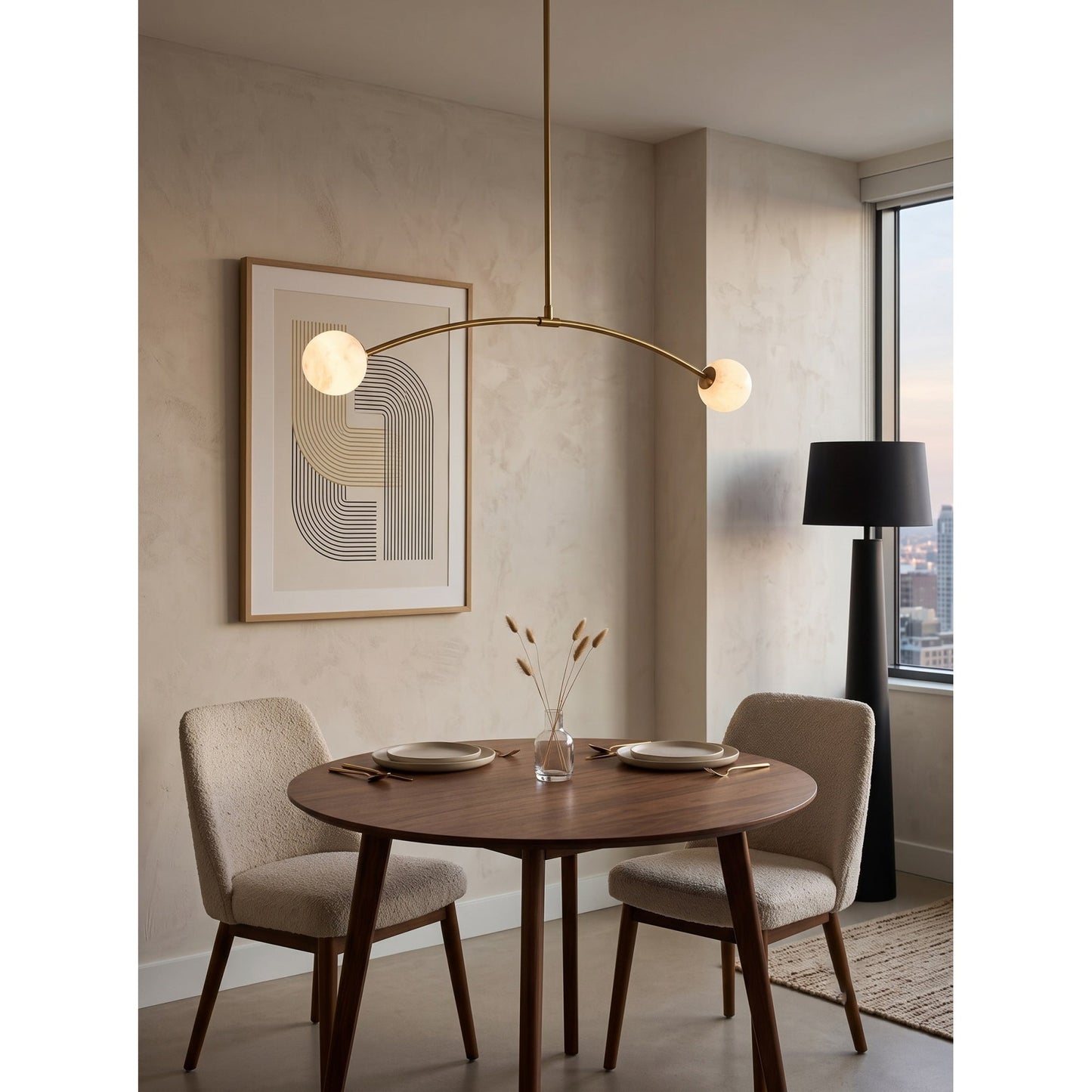 Traverse Alabaster Linear Chandelier
