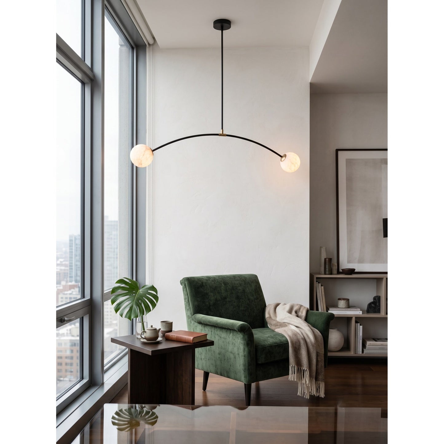 Traverse Alabaster Linear Chandelier