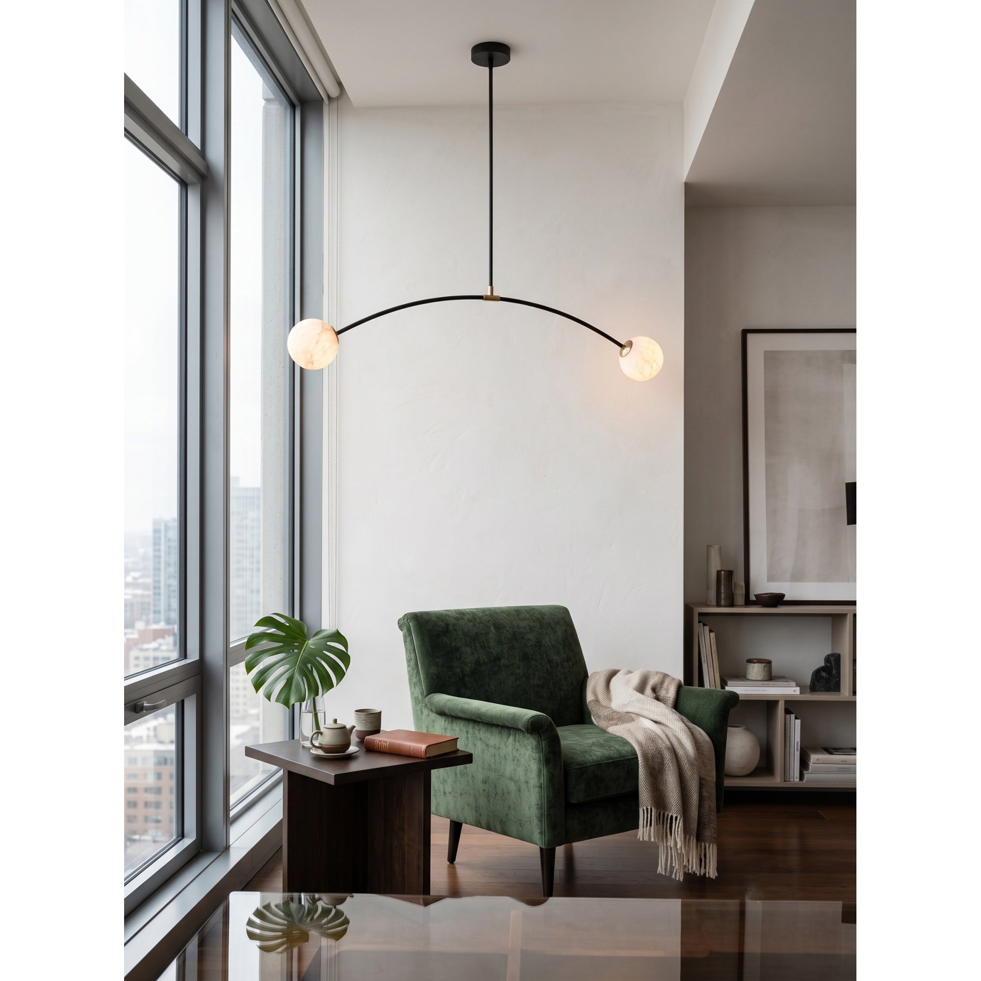 Traverse Alabaster Linear Chandelier