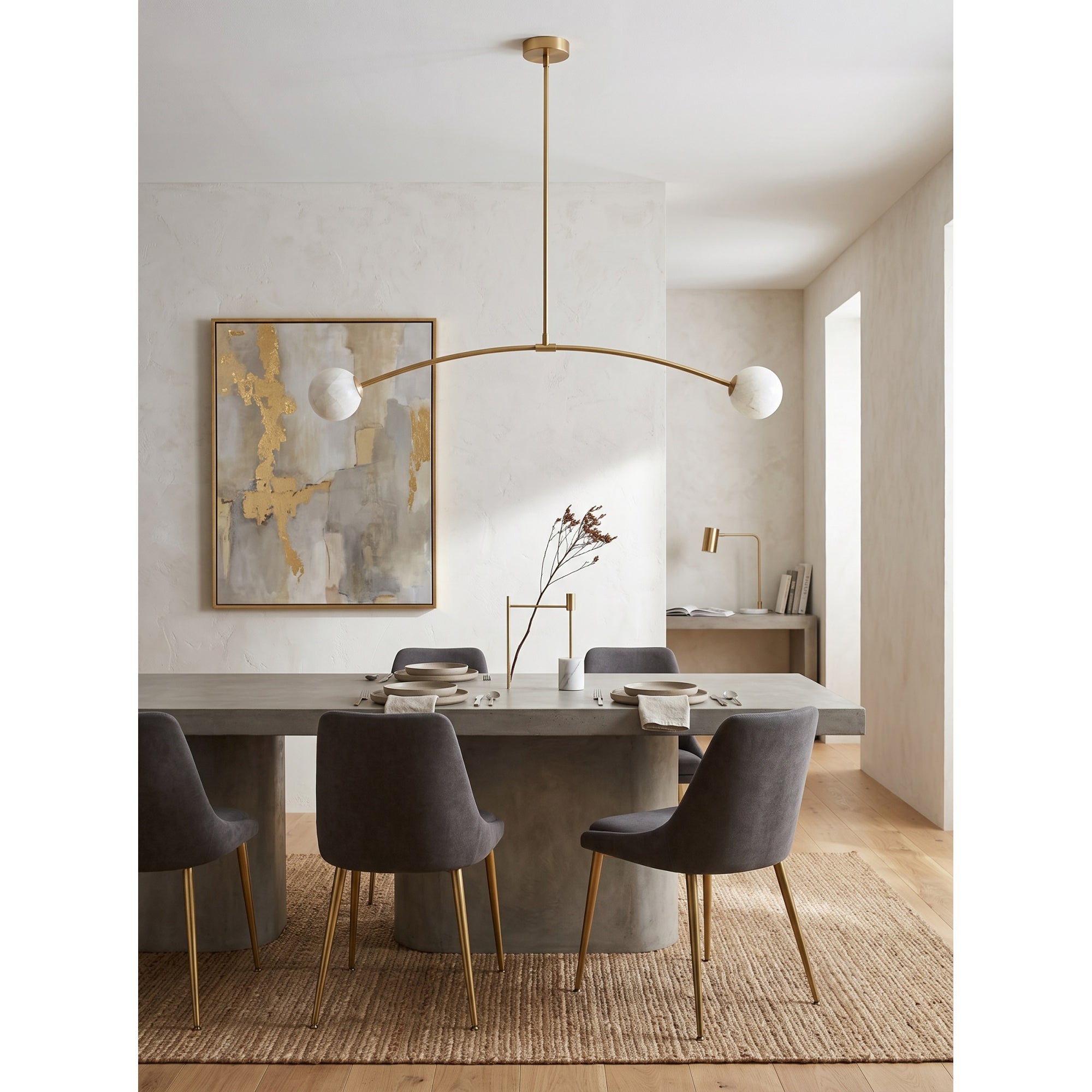 Traverse Alabaster Linear Chandelier