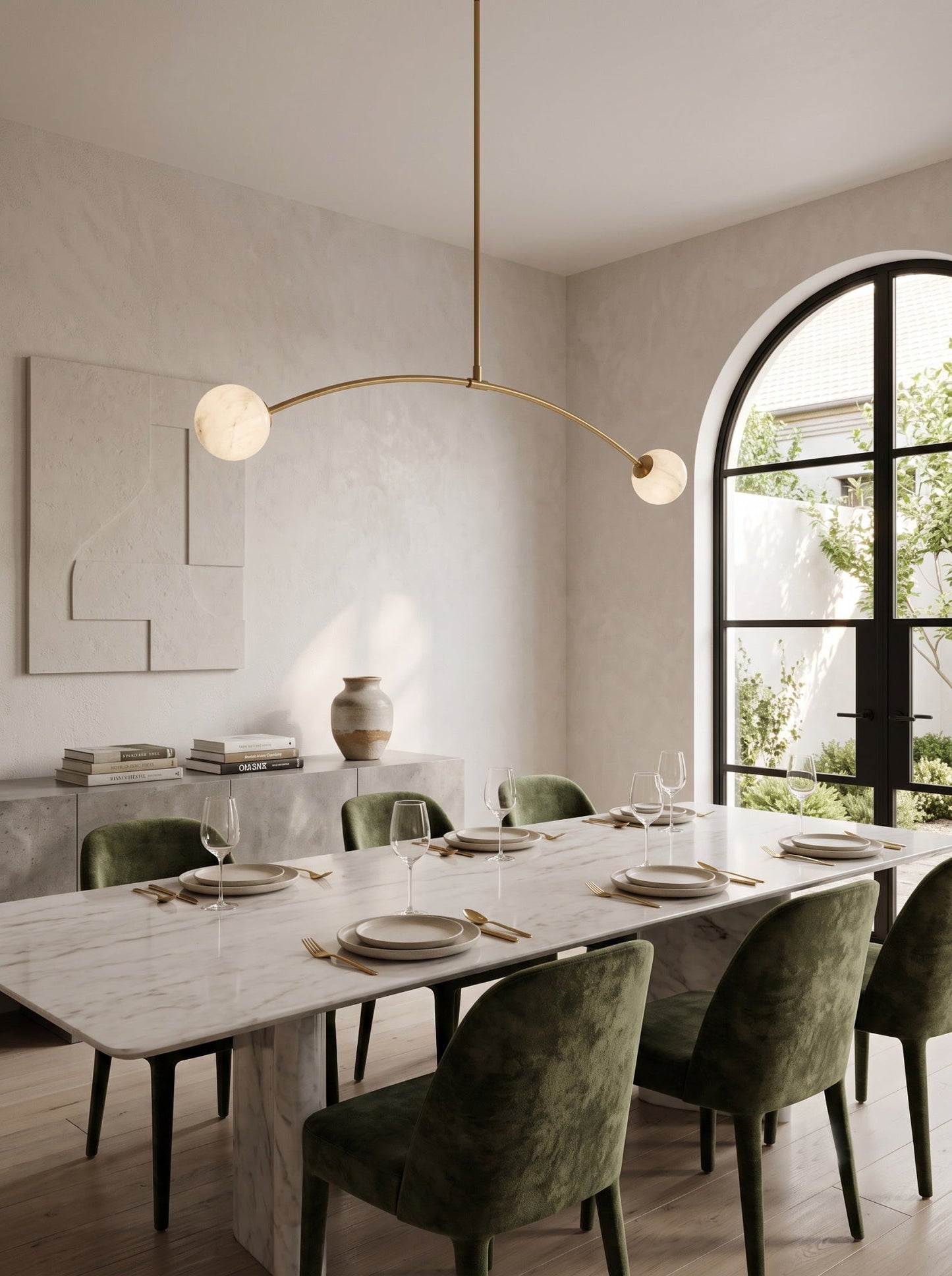 Traverse Alabaster Linear Chandelier