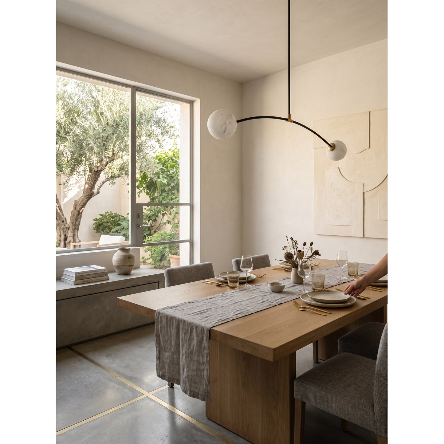 Traverse Alabaster Linear Chandelier