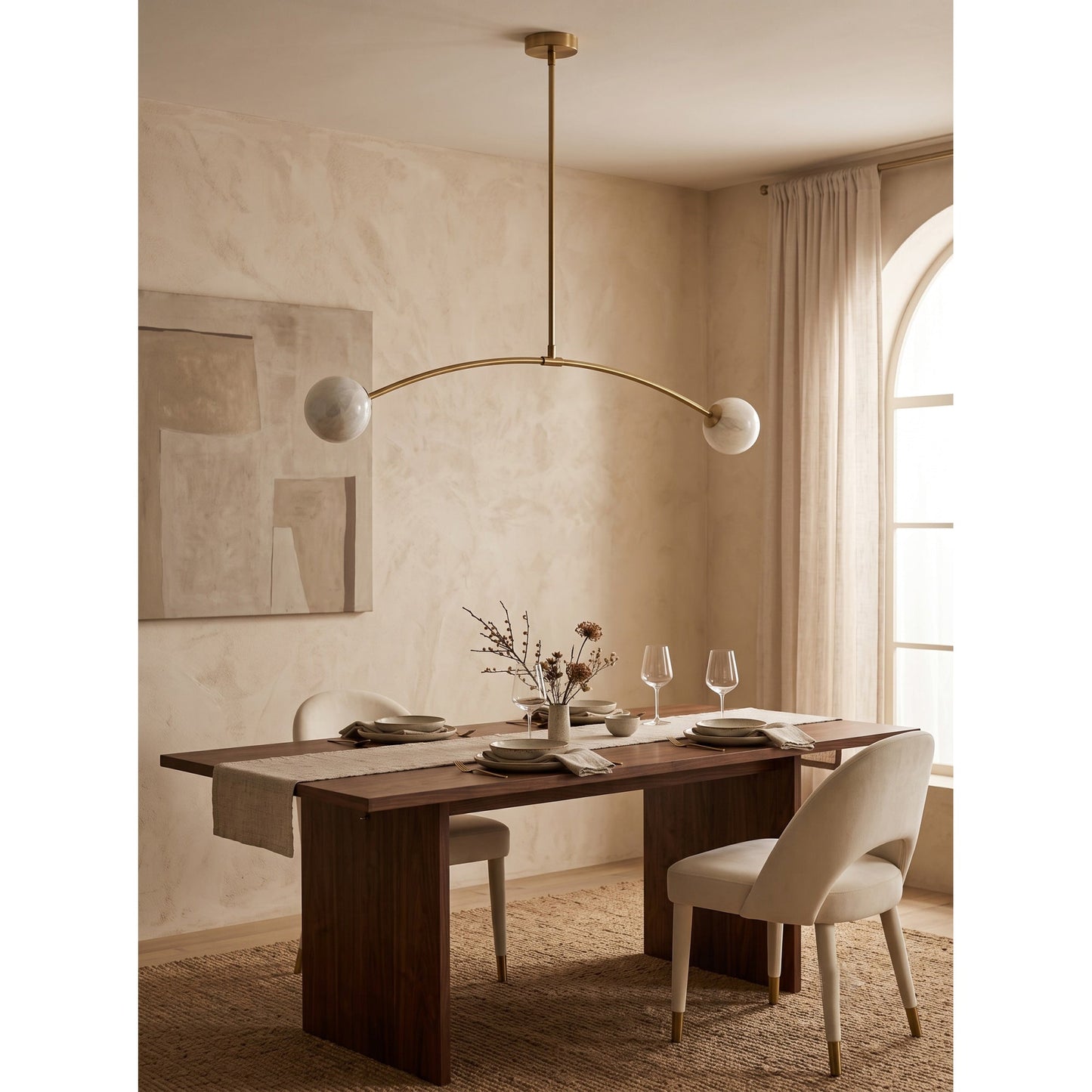 Traverse Alabaster Linear Chandelier