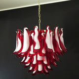 Red Glass Petals Chandelier 26.6″
