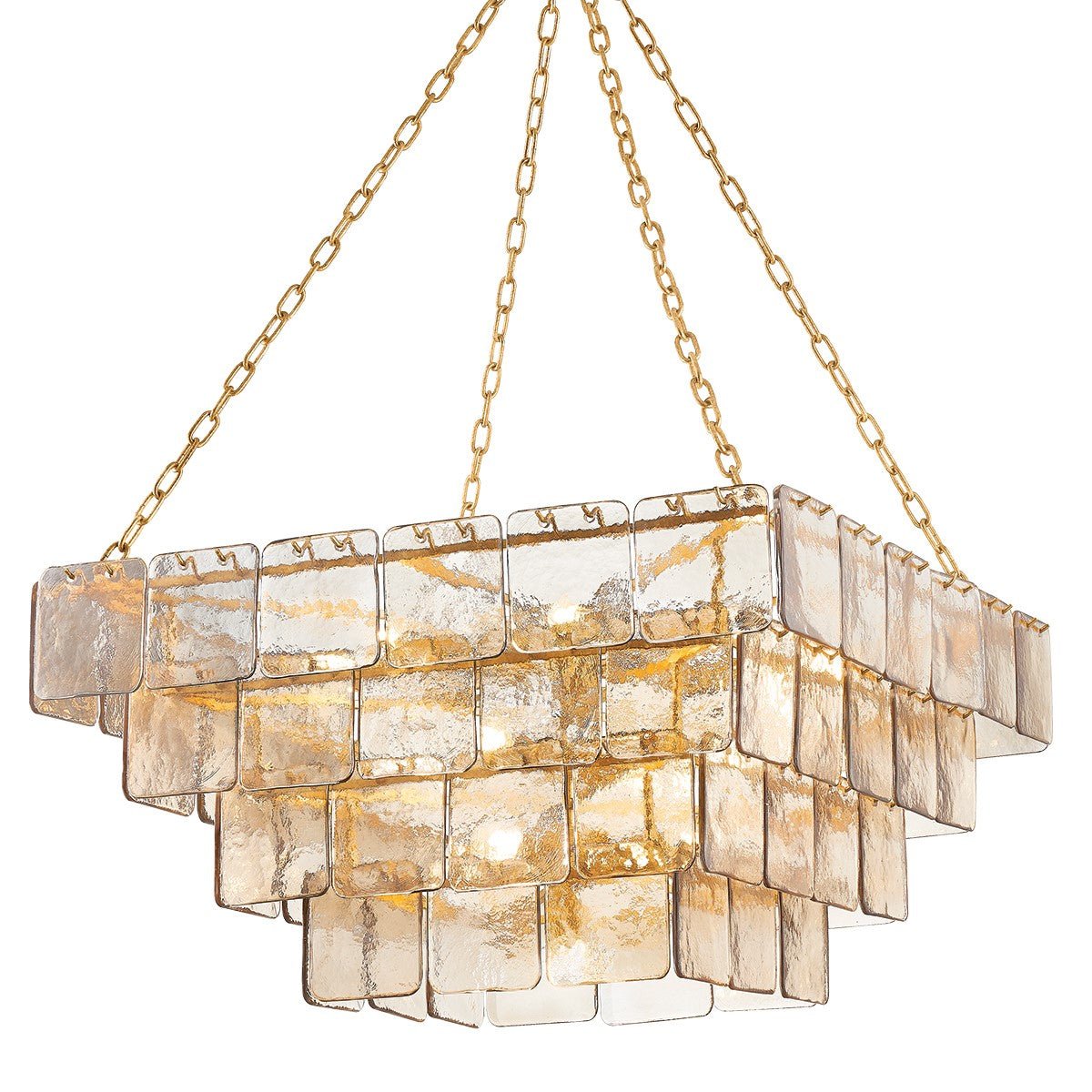 Regal Glass Chandelier 36"