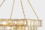 Regal Glass Chandelier 36"