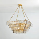 Regal Glass Chandelier 36"