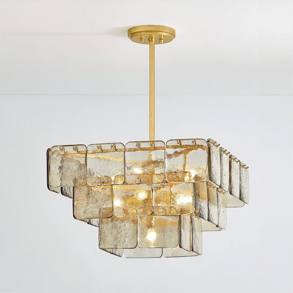 Regal Glass Chandelier 24"