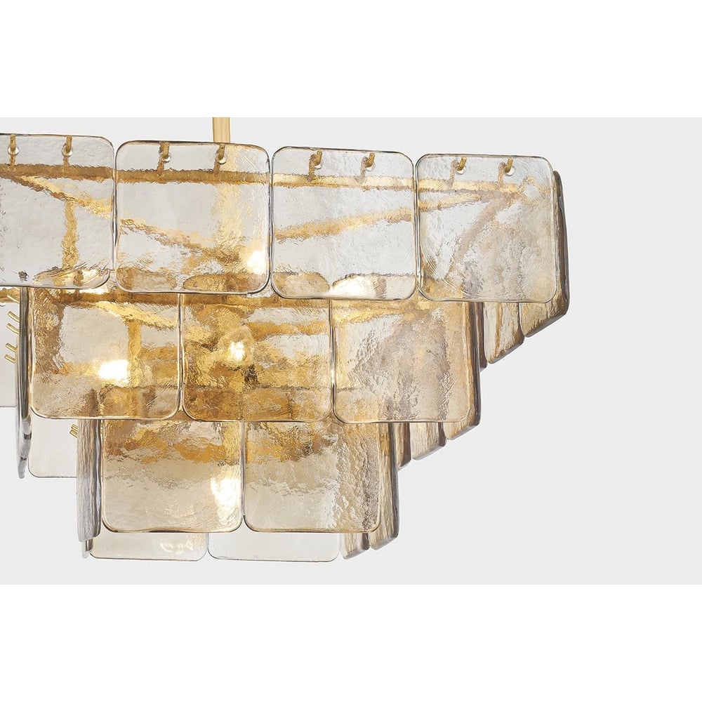 Regal Glass Chandelier 24"