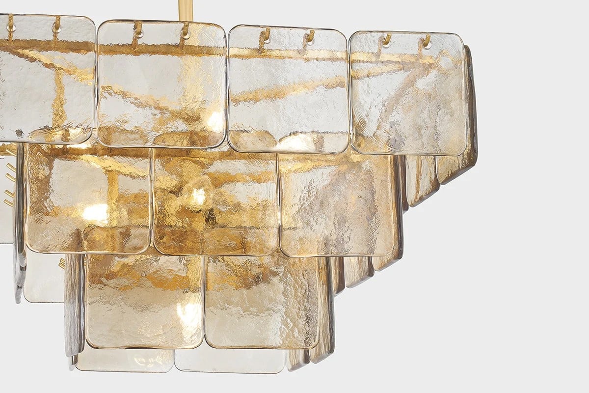 Regal Glass Chandelier 24"