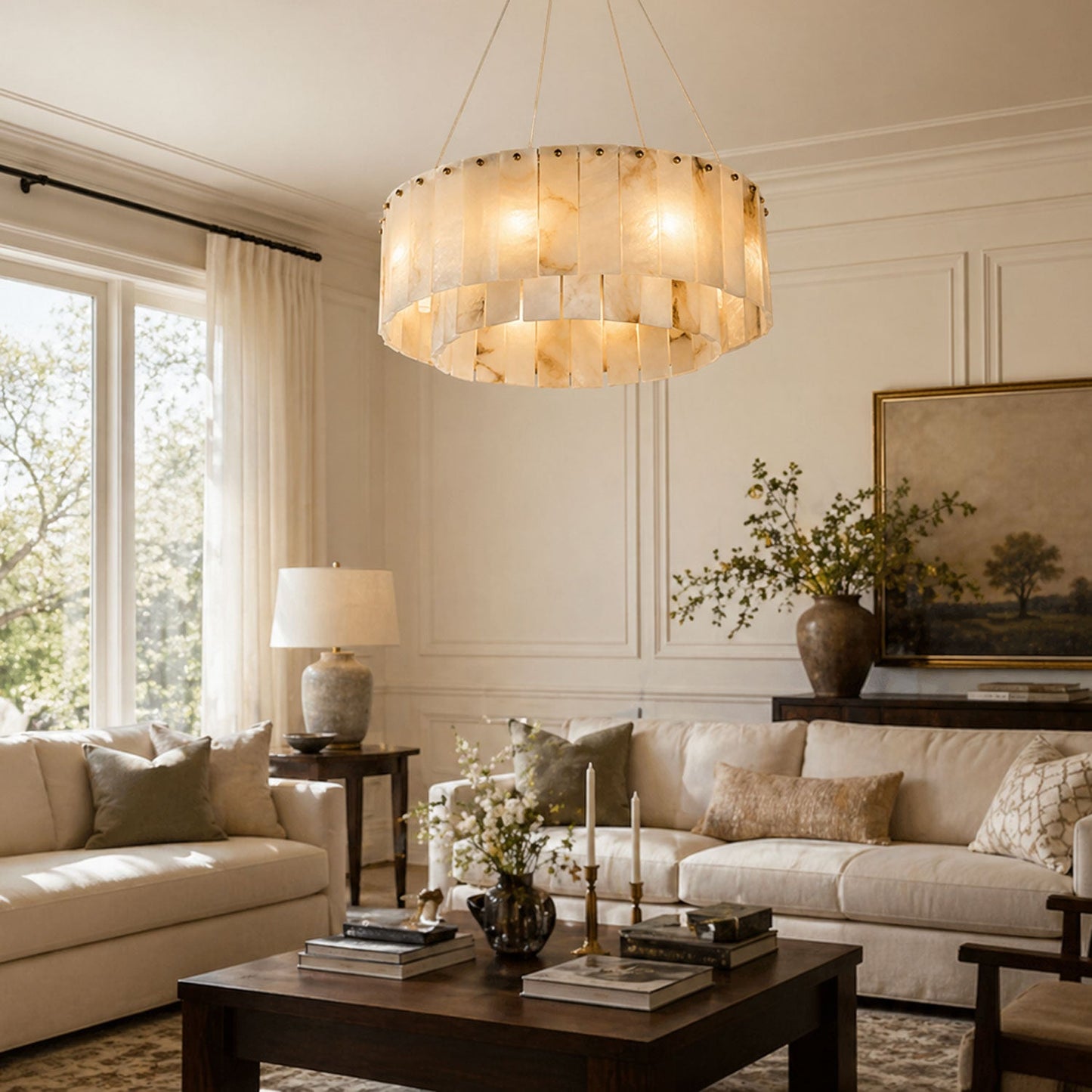 Rock Alabaster Chandelier