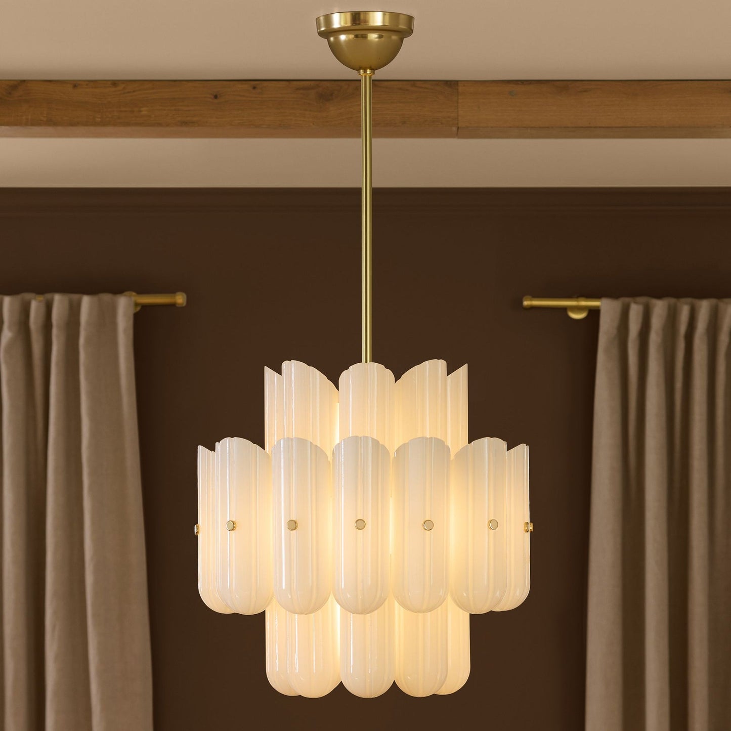 Myrna LED Double Tier Round Chandelier 25" 35" 46"