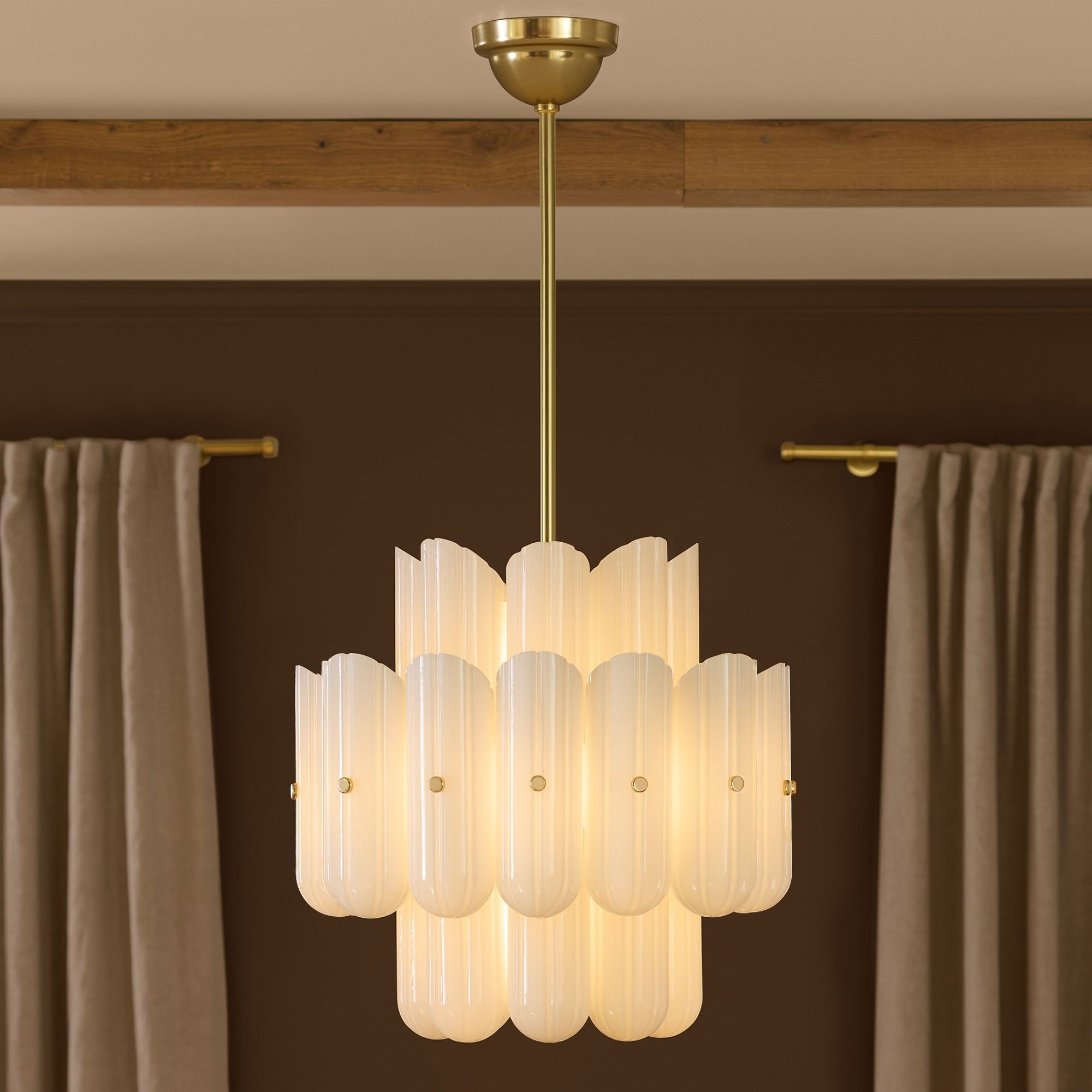 Myrna LED Double Tier Round Chandelier 25" 35" 46"