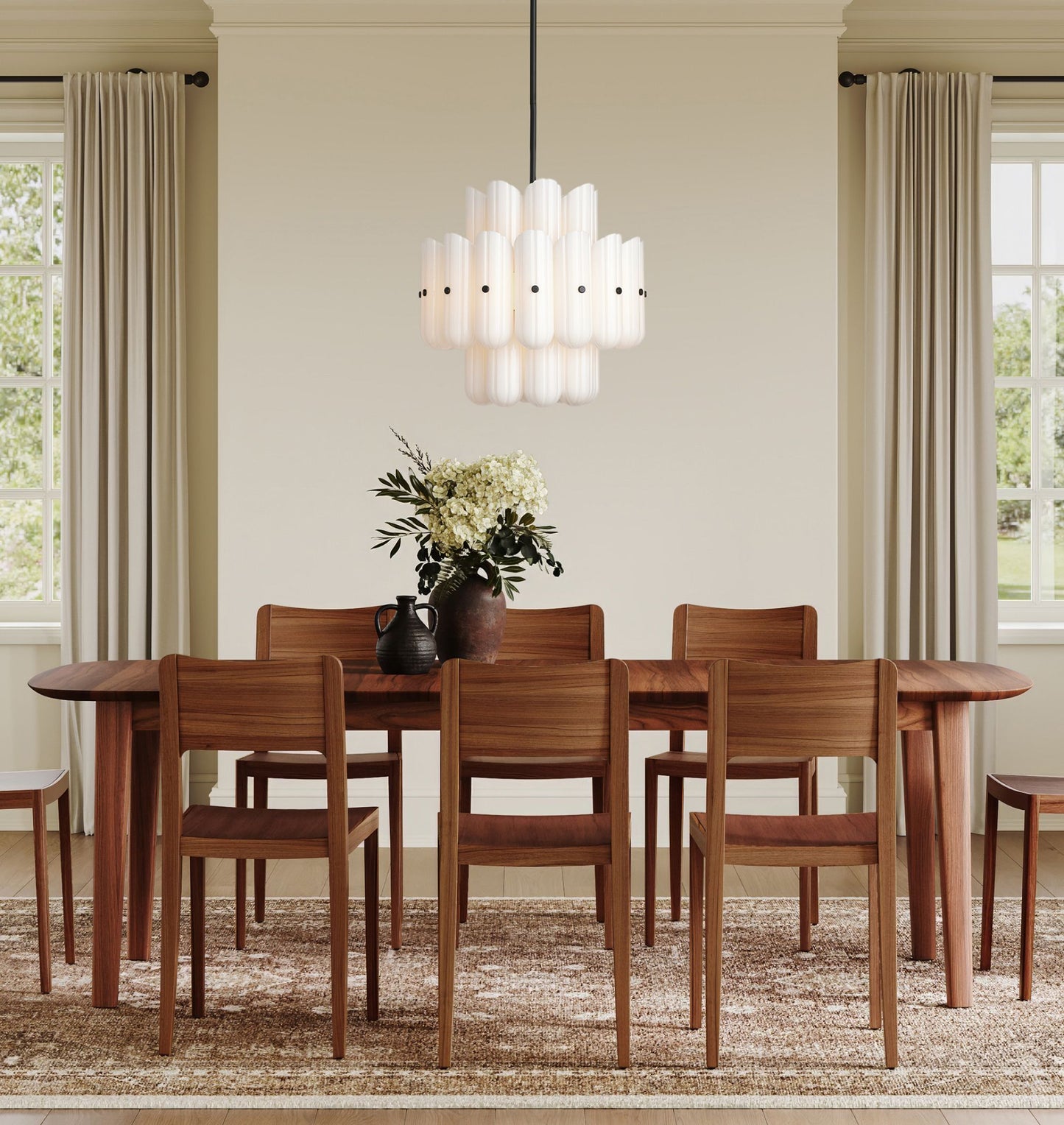 Myrna LED Double Tier Round Chandelier 25" 35" 46"