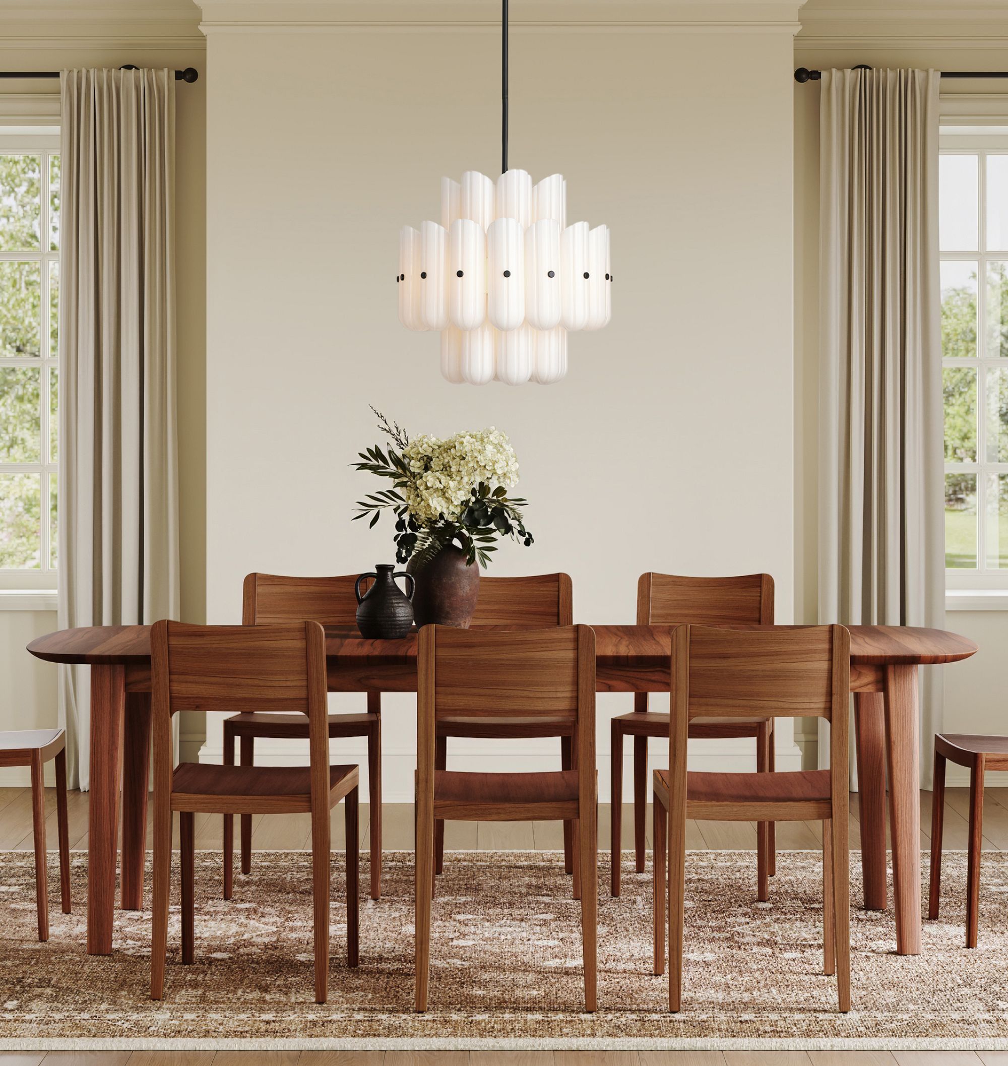 Myrna LED Double Tier Round Chandelier 25" 35" 46"