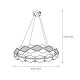 Rote LED Alabaster Chandelier