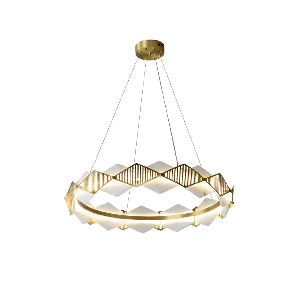 Rote LED Alabaster Chandelier