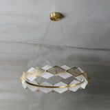 Rote LED Alabaster Chandelier