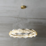 Rote LED Alabaster Chandelier