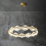 Rote LED Alabaster Chandelier