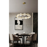 Rote LED Alabaster Chandelier