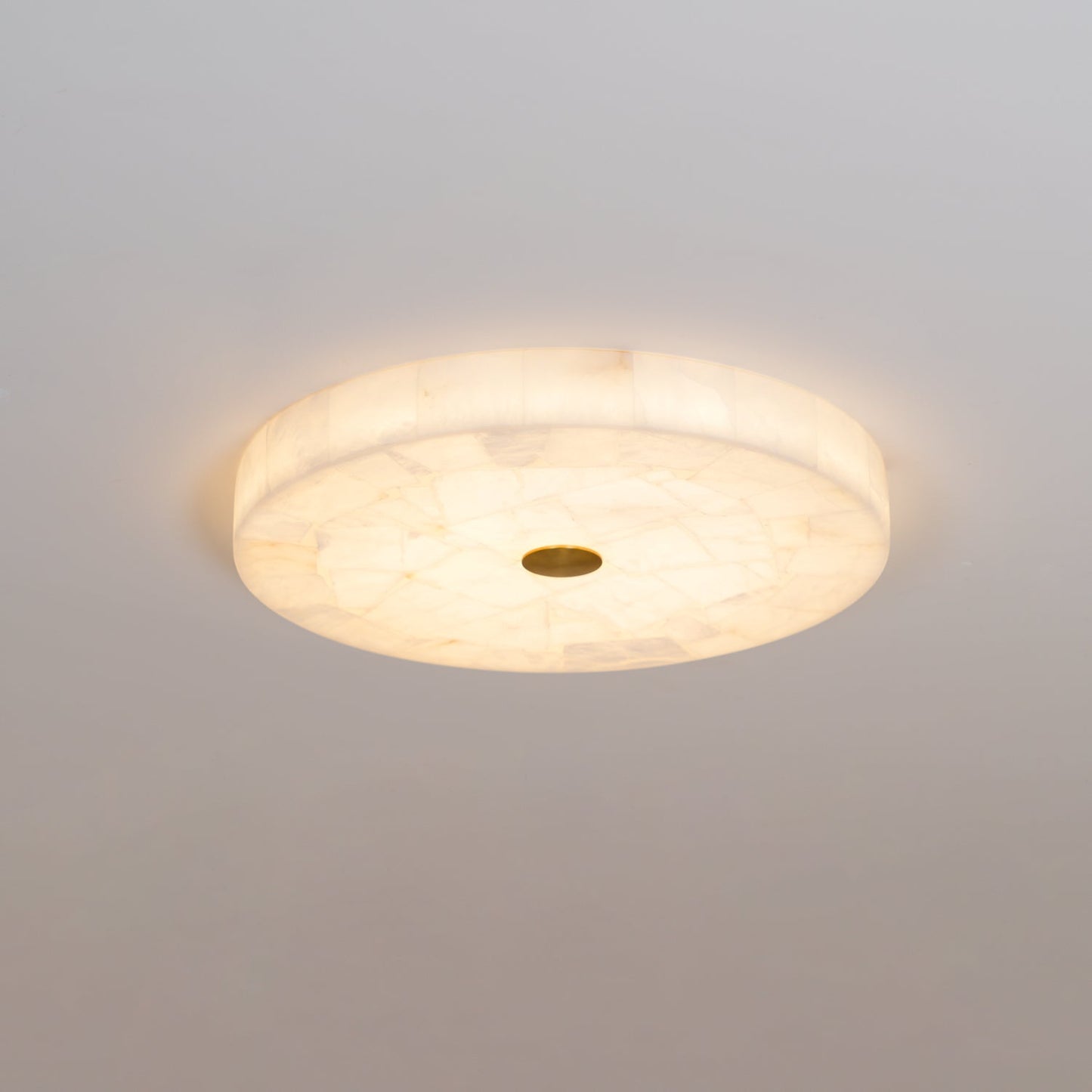 Round Alabaster Flush Mount